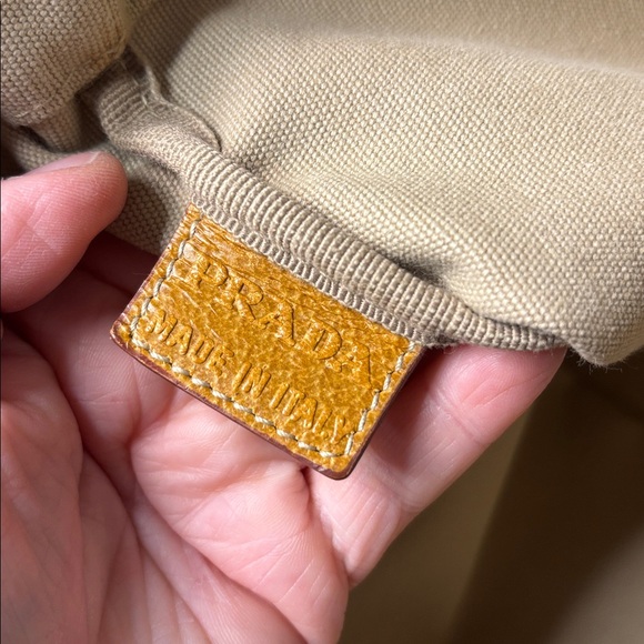 PRADA Cinghale Trimmed Canapa Tote - Picture 10 of 15